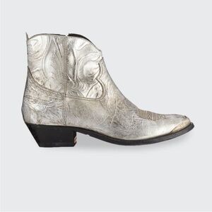 Golden Goose Deluxe Brand Metallic Ankle Booties